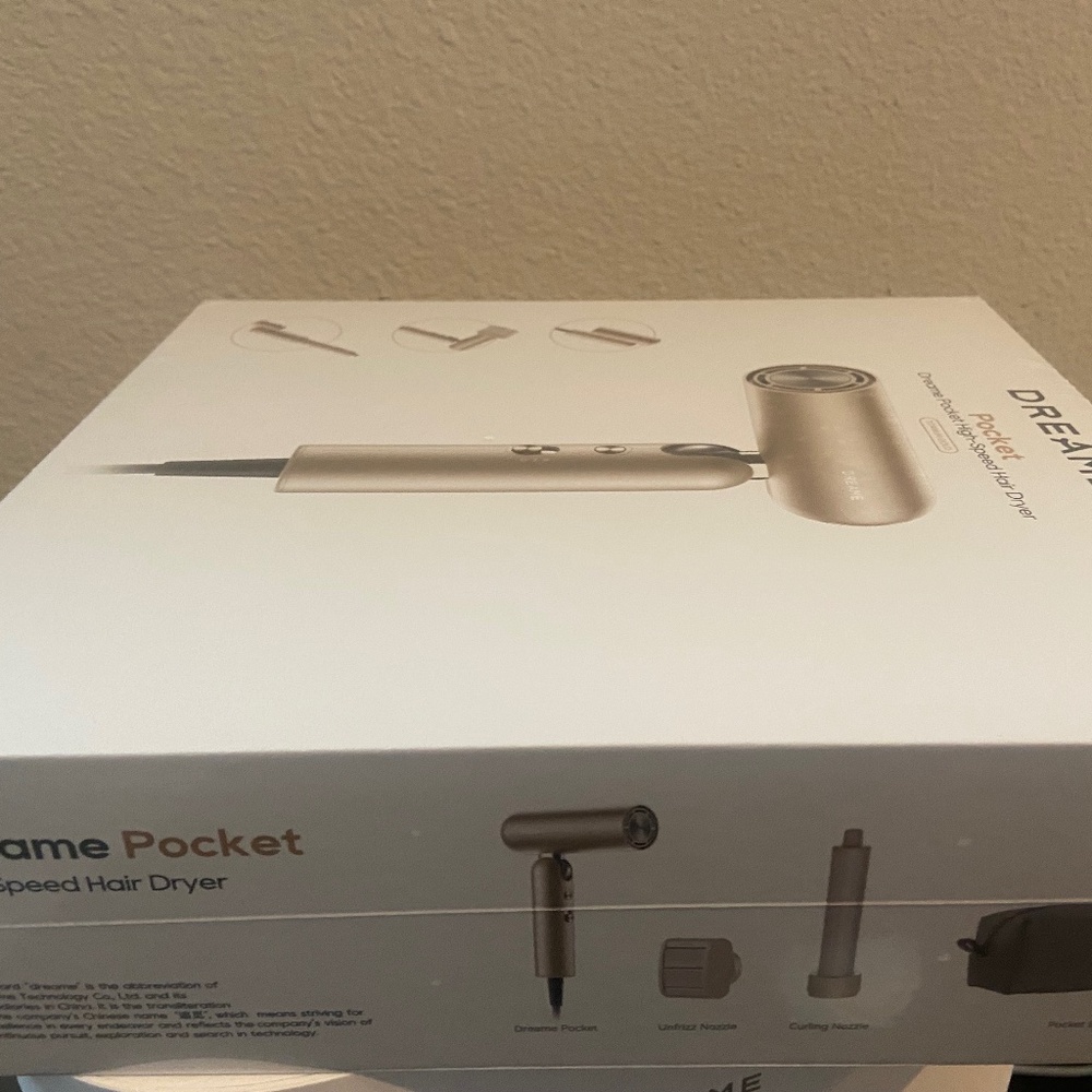 NIB Dreame Pocket High-Speed Compact Ionic Hair Dryer Titanium Gold New